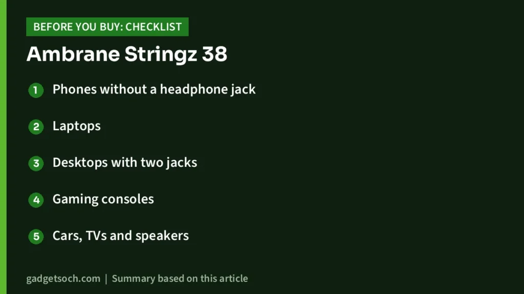 Stringz 38 buying checklist