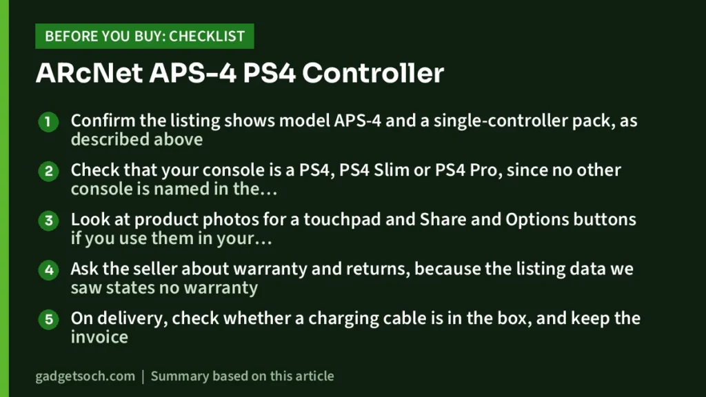 ARcNet APS-4 buying checklist