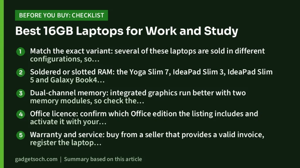 16GB Laptops: buying checklist