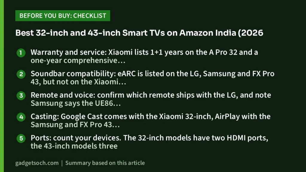 Smart TVs: buying checklist