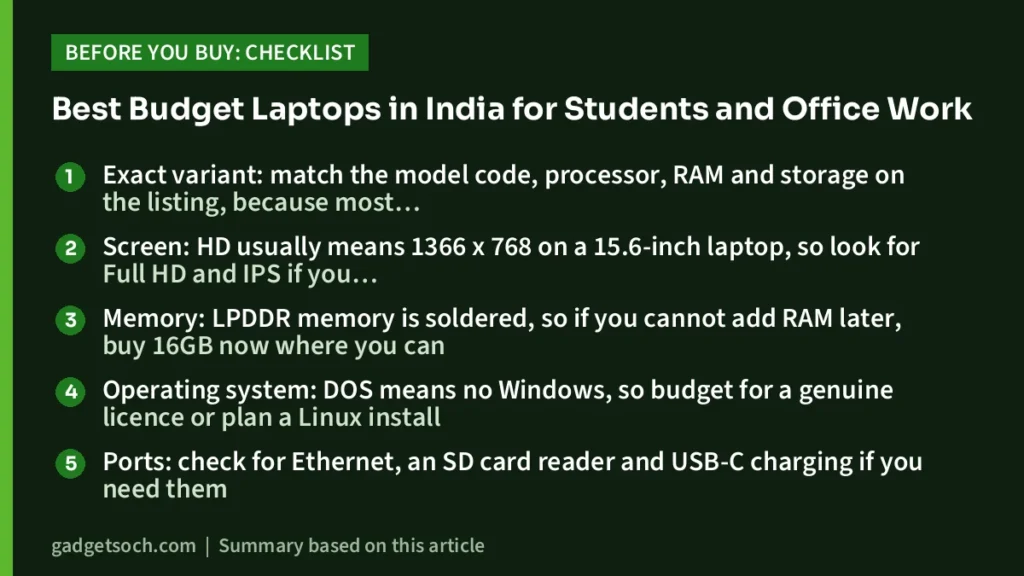 Best Budget Laptops: buying checklist