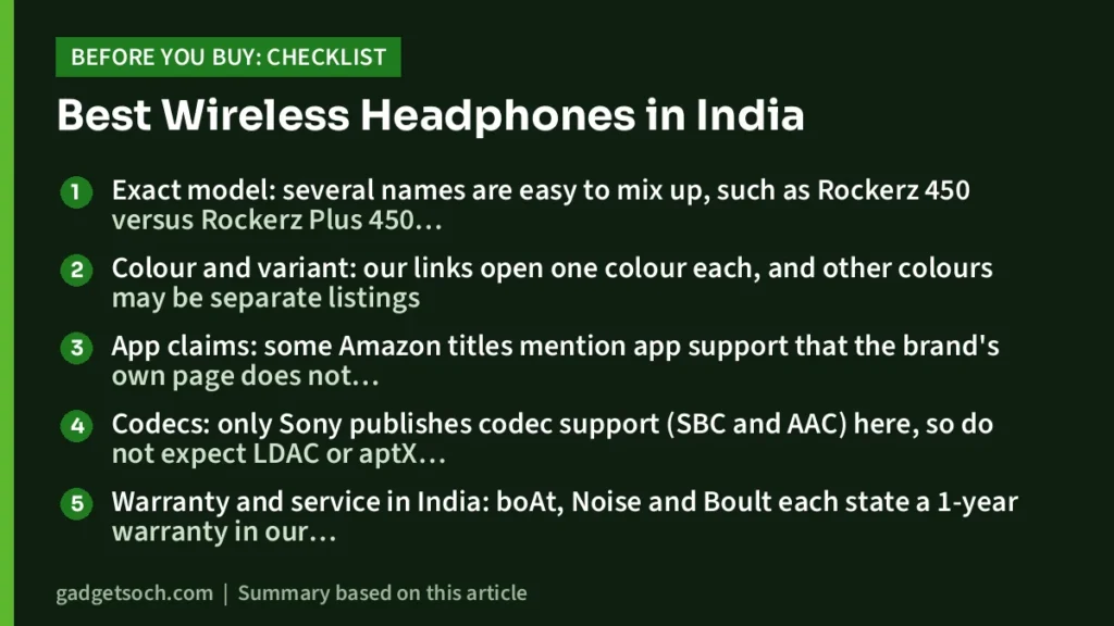 Best Wireless Headphones: buying checklist