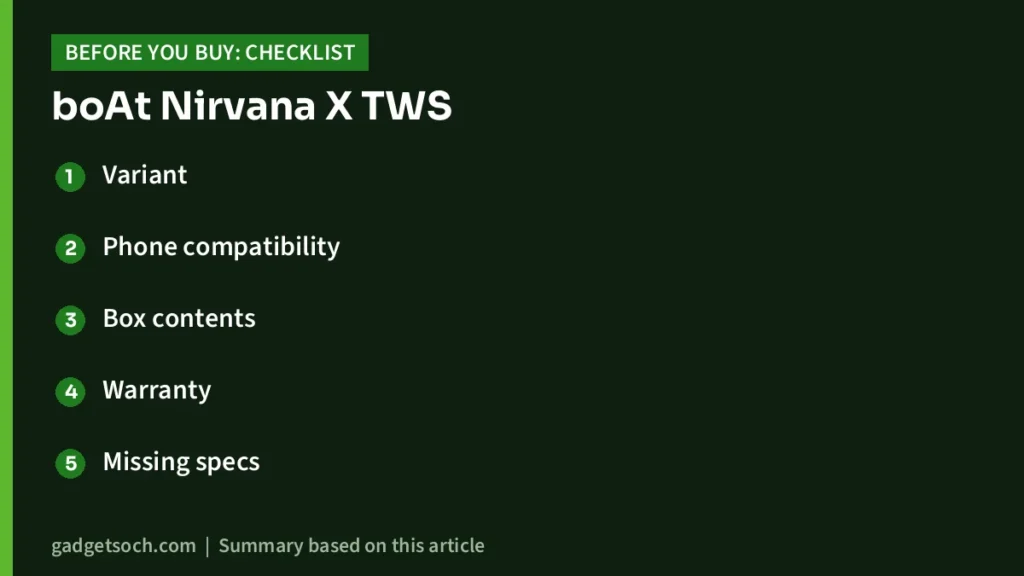 boAt Nirvana X buying checklist