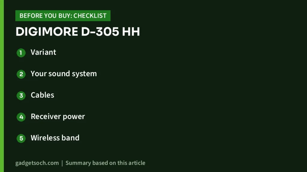 D-305 HH buying checklist