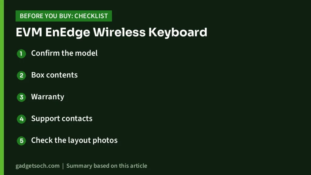 EnEdge Wireless Keyboard buying checklist
