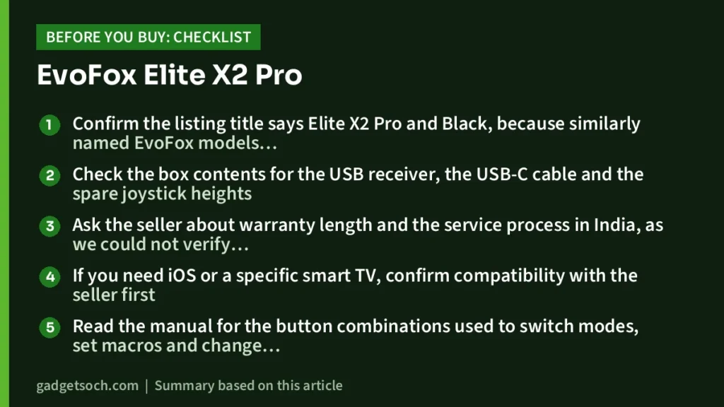 EvoFox Elite X2 Pro buying checklist