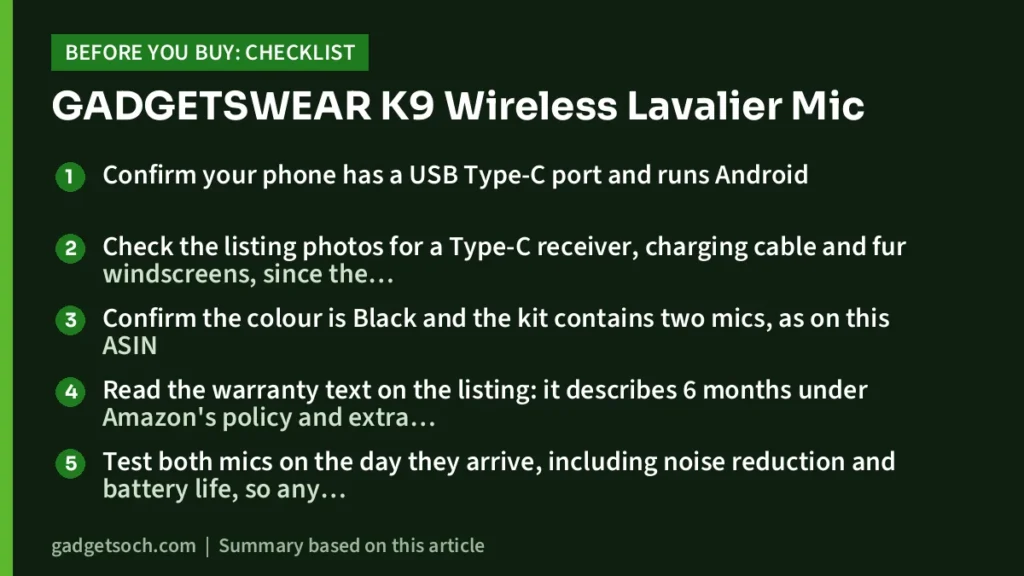GADGETSWEAR K9 buying checklist