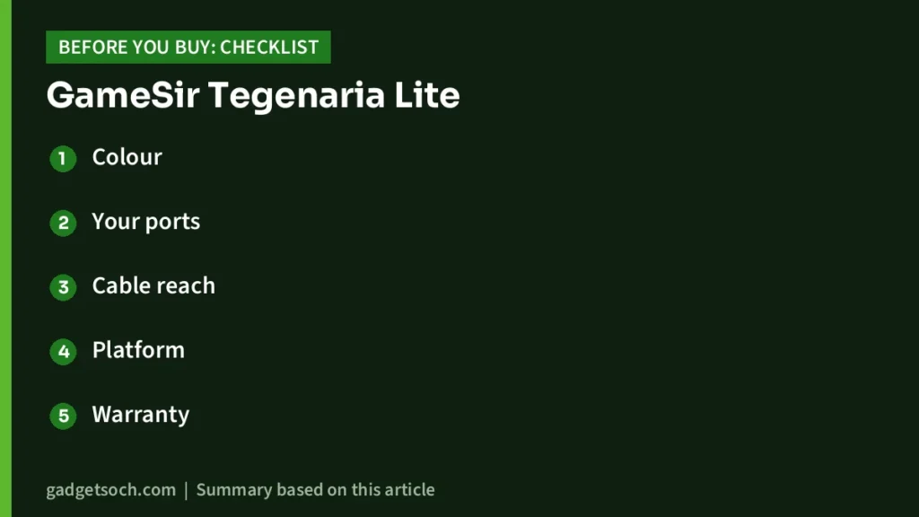 GameSir Tegenaria Lite buying checklist