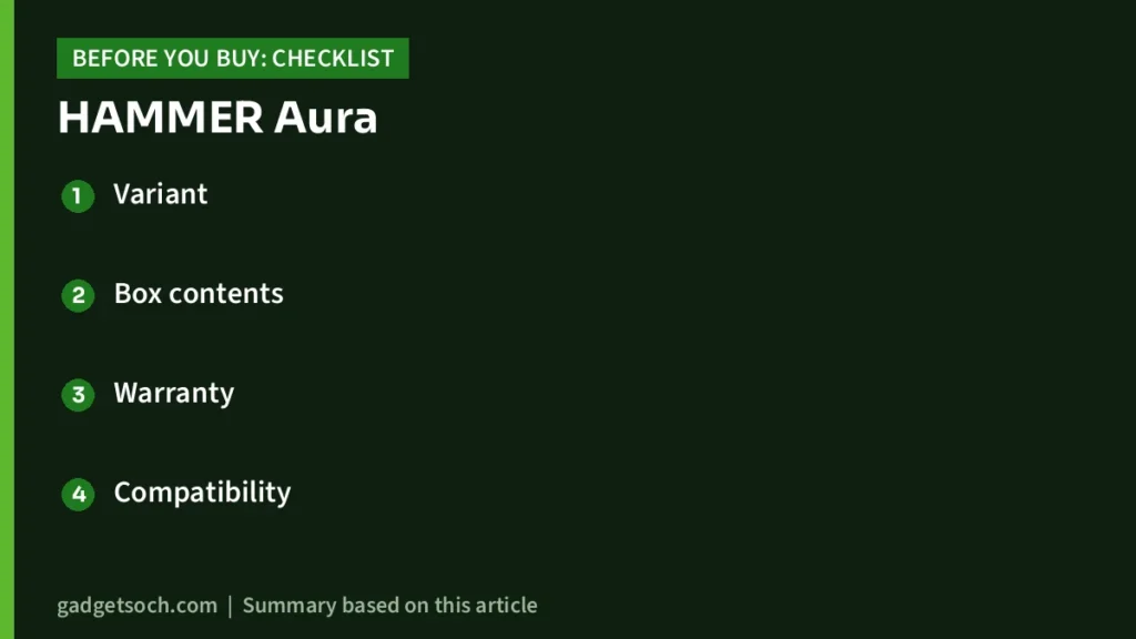 HAMMER Aura buying checklist