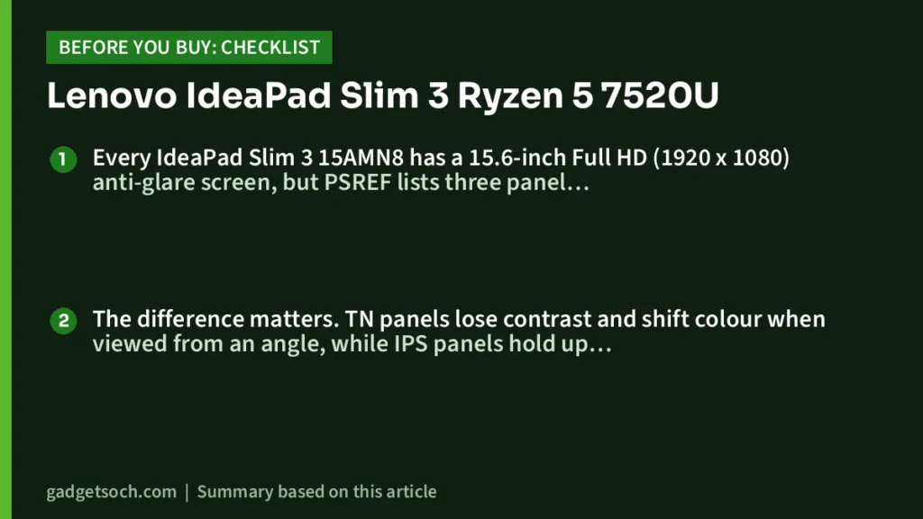 IdeaPad Slim 3 buying checklist