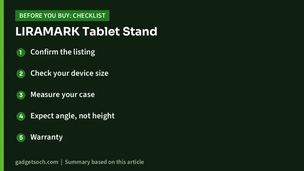 Tablet Stand buying checklist