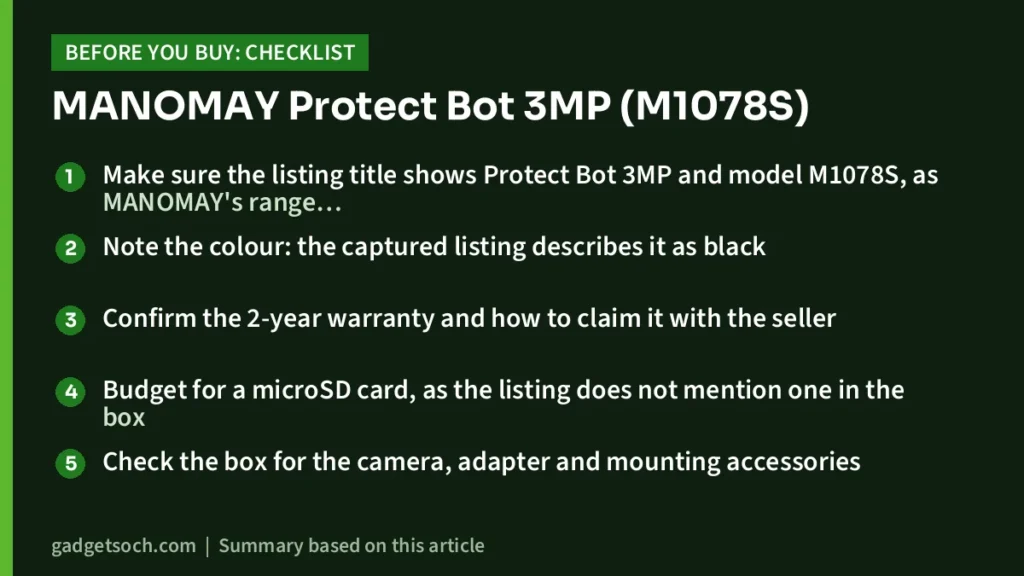 MANOMAY Protect Bot buying checklist