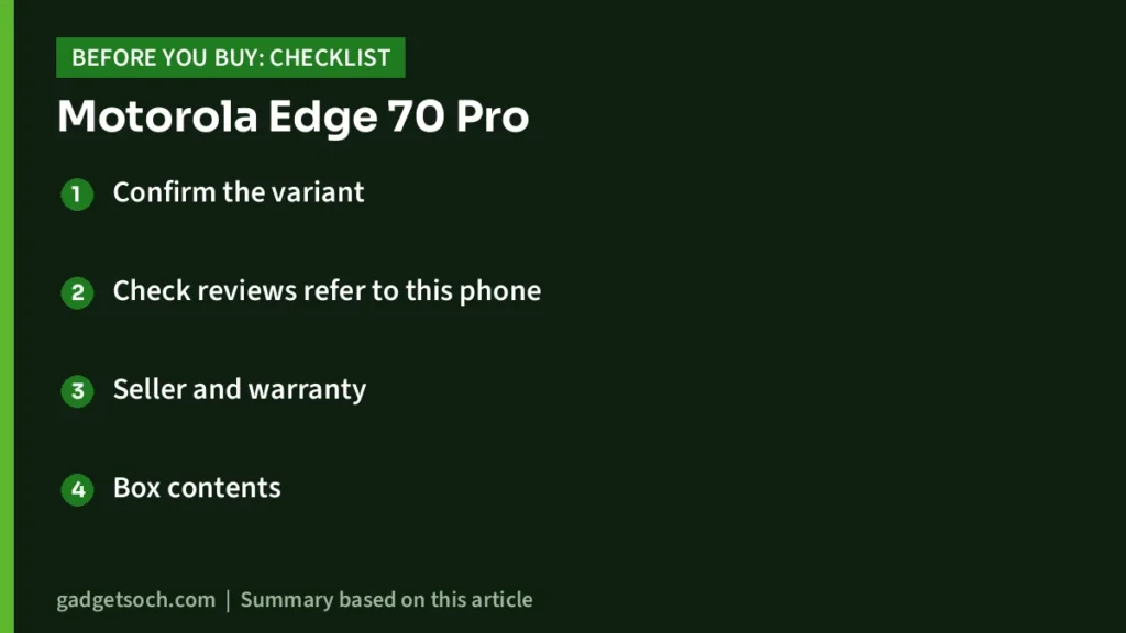 Edge 70 Pro buying checklist