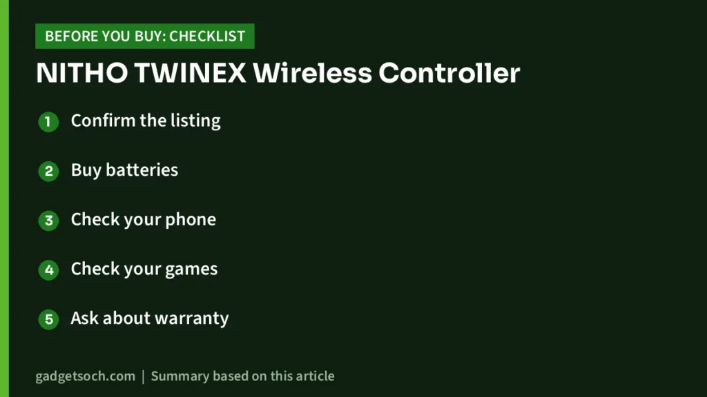 NITHO TWINEX buying checklist