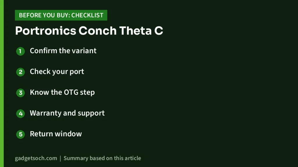 Conch Theta C buying checklist