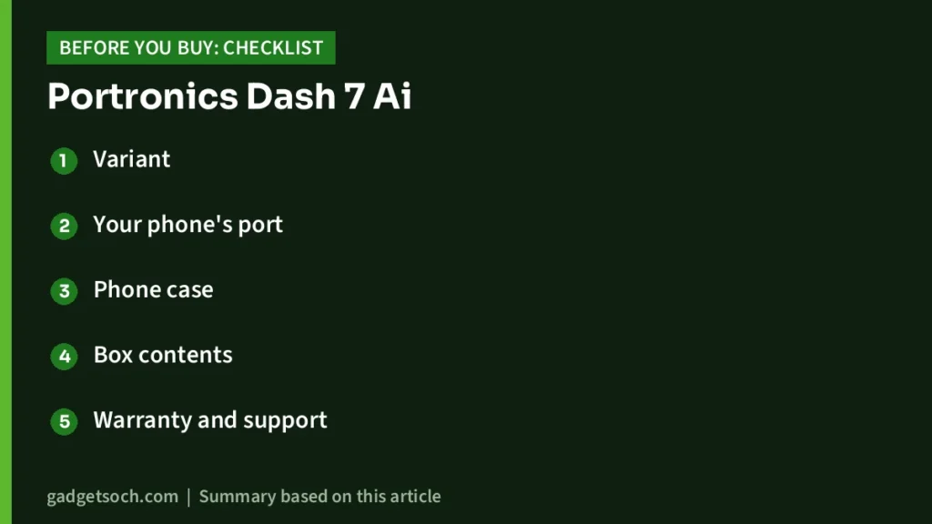 Dash 7 Ai buying checklist