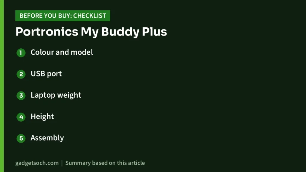 Portronics My Buddy Plus buying checklist