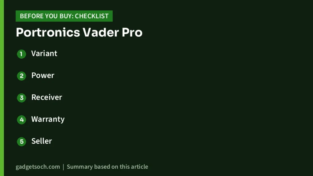Vader Pro buying checklist