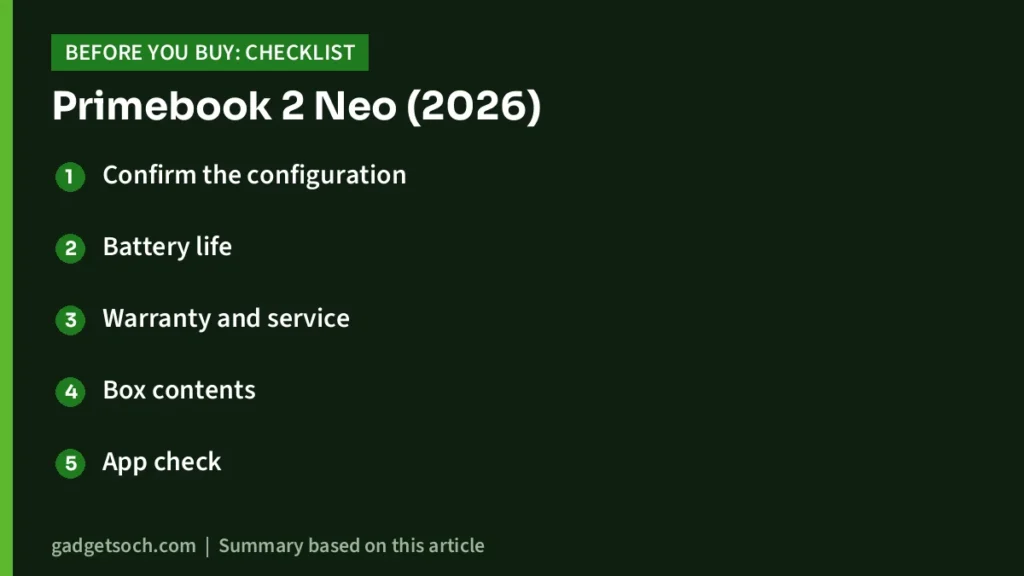 Primebook 2 Neo buying checklist