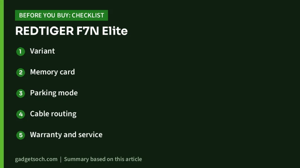 REDTIGER F7N Elite buying checklist