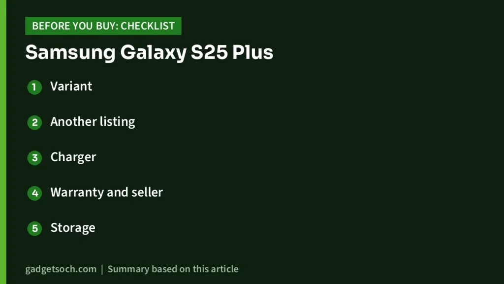 Galaxy S25 buying checklist