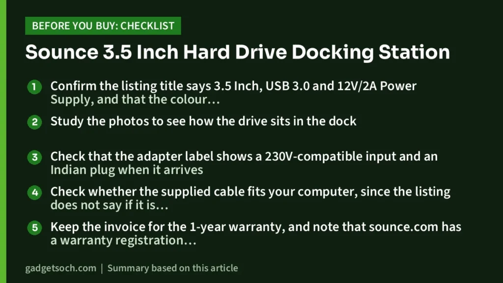 Sounce 3.5 Inch buying checklist