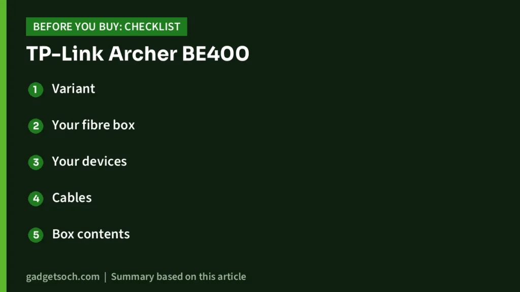 Archer BE400 buying checklist