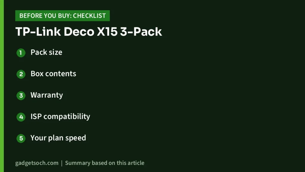 Deco X15 buying checklist