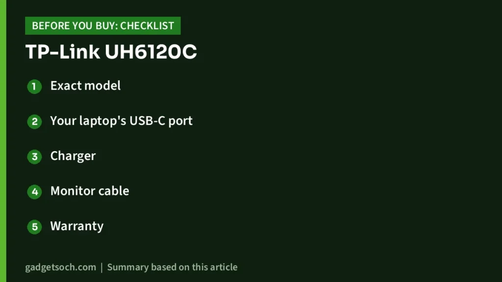 TP-Link UH6120C buying checklist