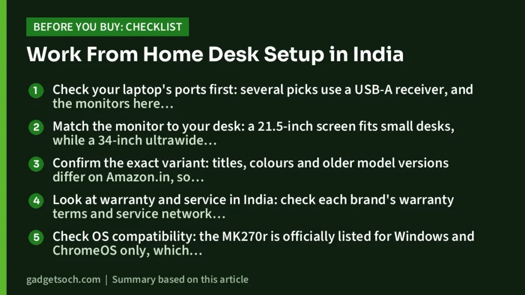 Work From Home Desk Setup: buying checklist