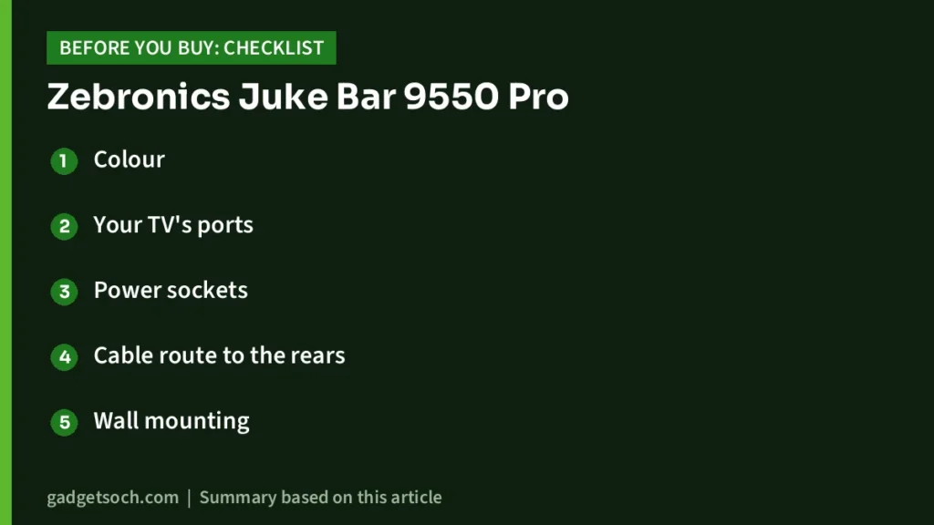 Zebronics Juke Bar 9550 Pro buying checklist