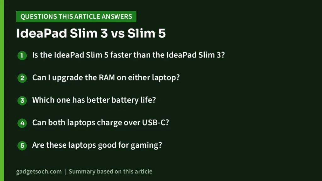IdeaPad Slim 3 vs Slim 5: questions answered