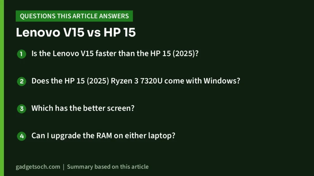 Lenovo V15 vs HP 15: questions answered