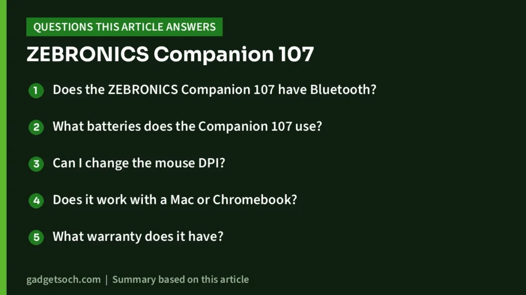 ZEBRONICS Companion 107 questions answered in this review