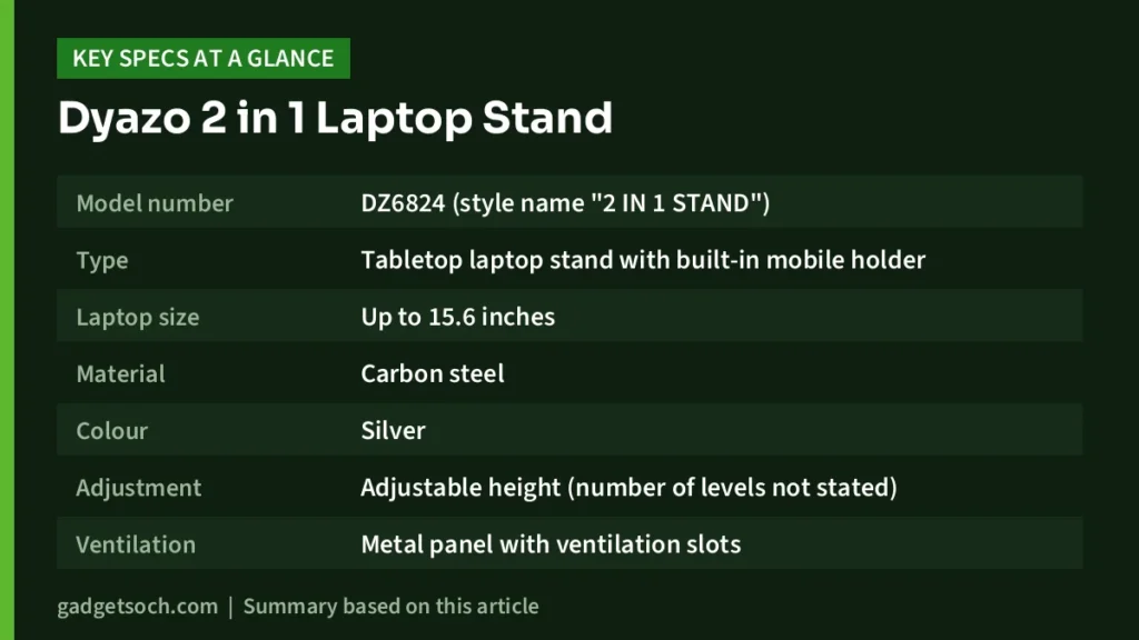 Dyazo 2 in 1 key specs at a glance