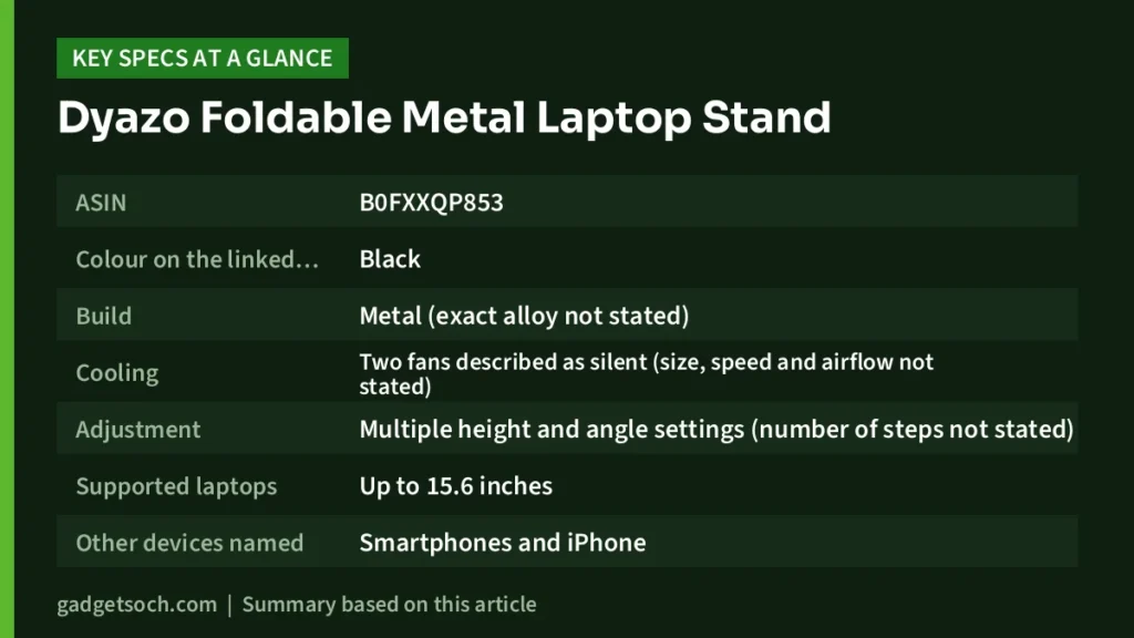 Dyazo key specs at a glance