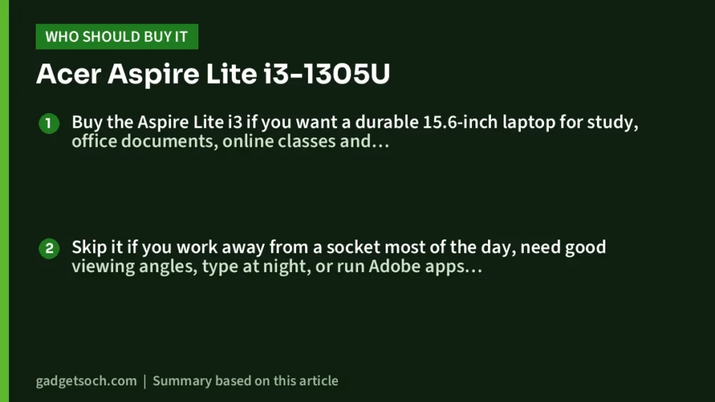 Who should buy the Acer Aspire Lite