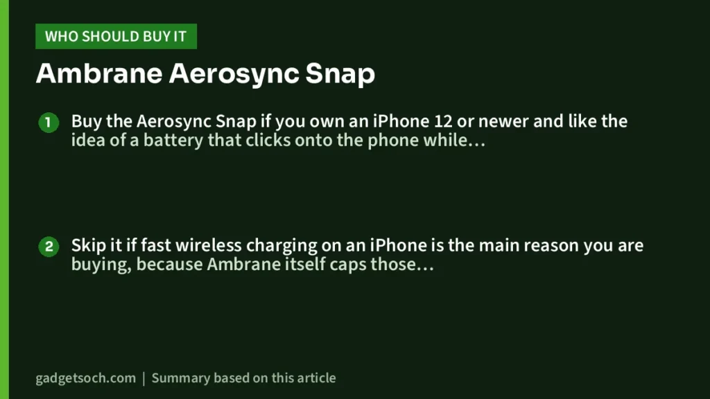 Who should buy the Aerosync Snap