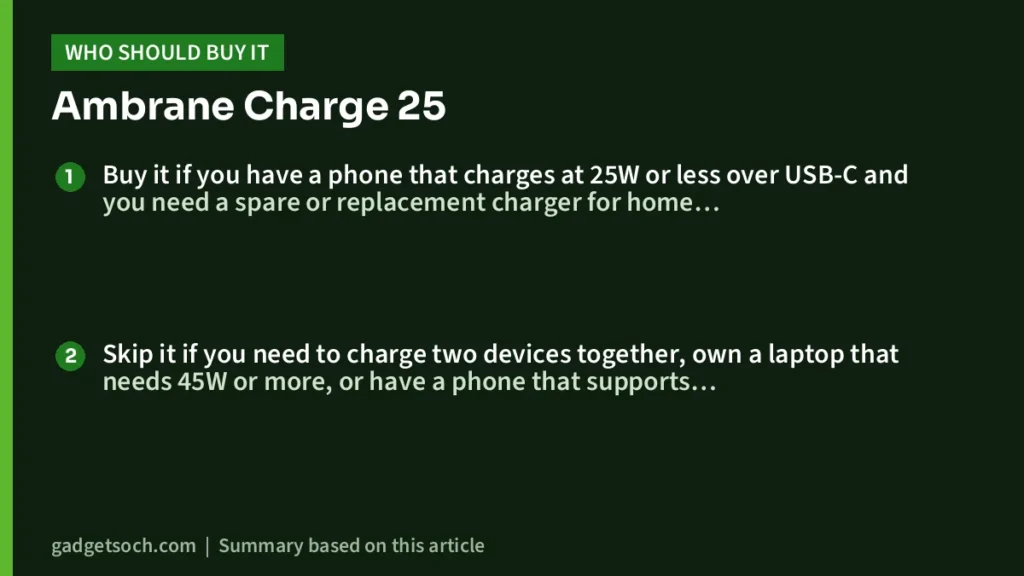 Who should buy the Ambrane Charge 25