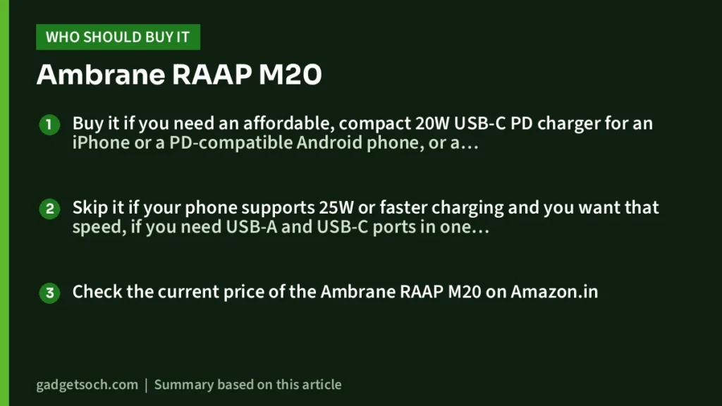 Who should buy the RAAP M20