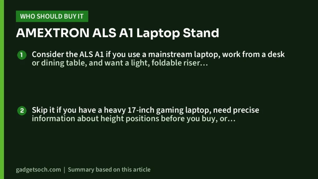 Who should buy the ALS A1