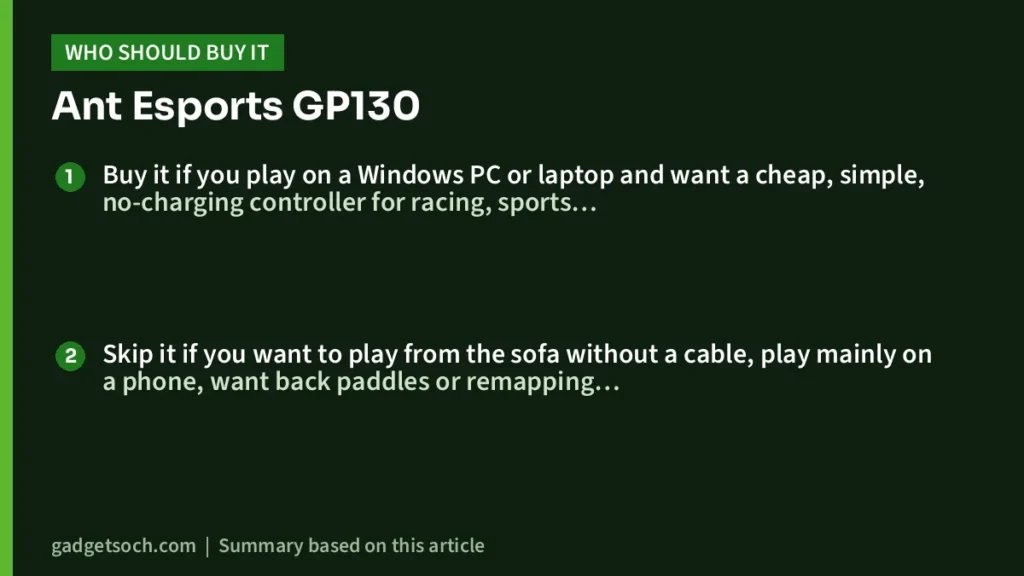 Who should buy the Ant Esports GP130