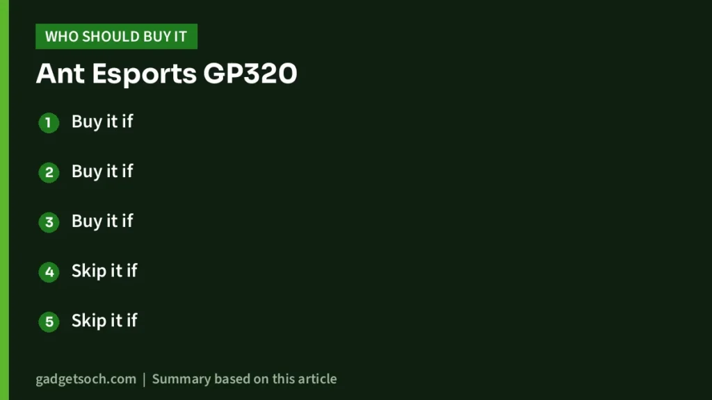 Who should buy the Ant Esports GP320