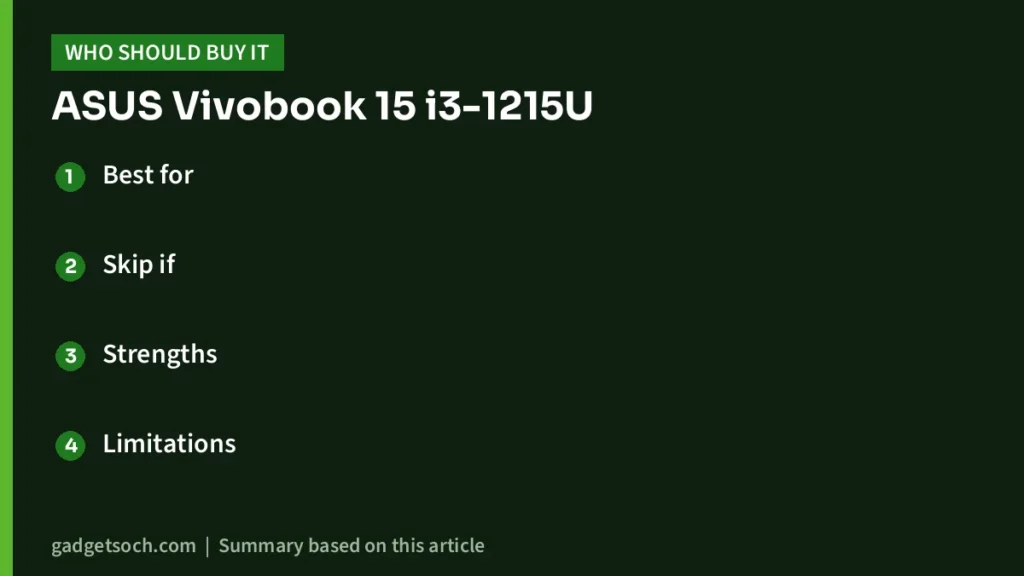 Who should buy the ASUS Vivobook 15