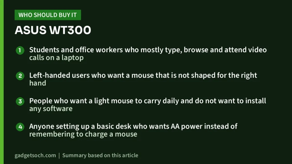 Who should buy the ASUS WT300