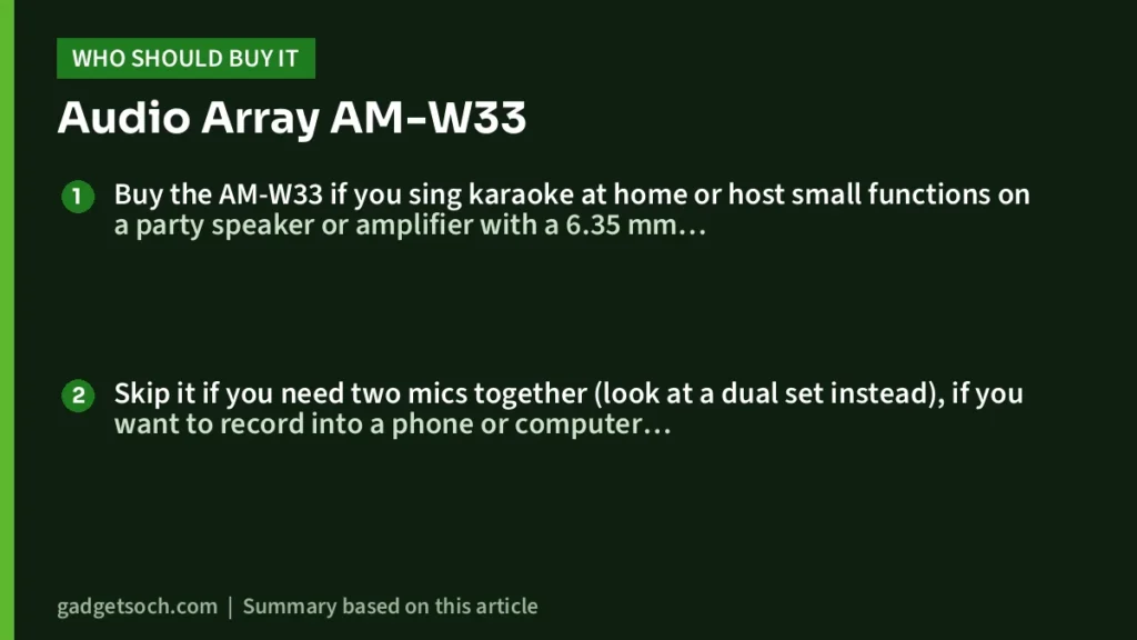 Who should buy the Audio Array