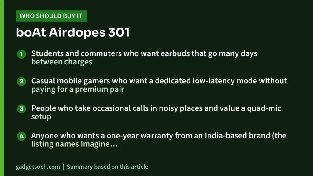 Who should buy the Airdopes 301