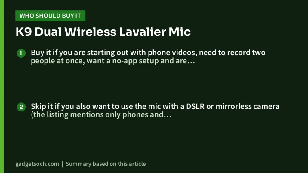 Who should buy the Wireless Lavalier
