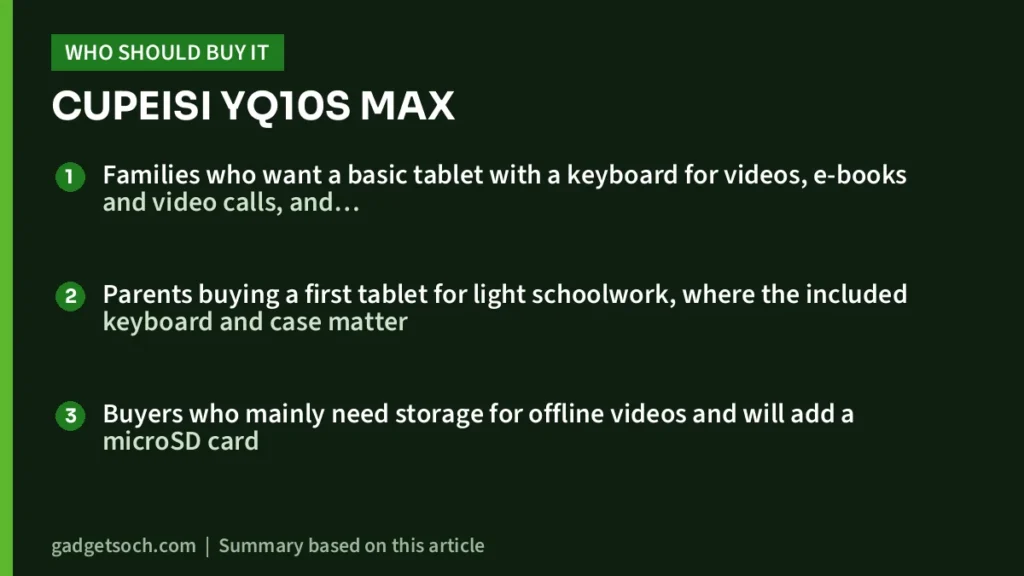 Who should buy the CUPEISI YQ10S MAX