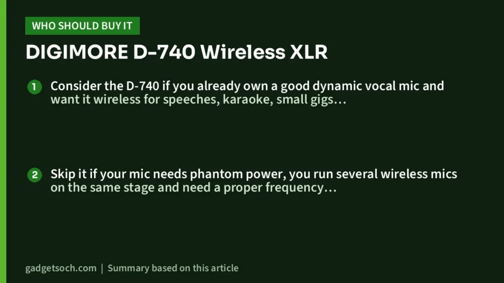 Who should buy the DIGIMORE D-740